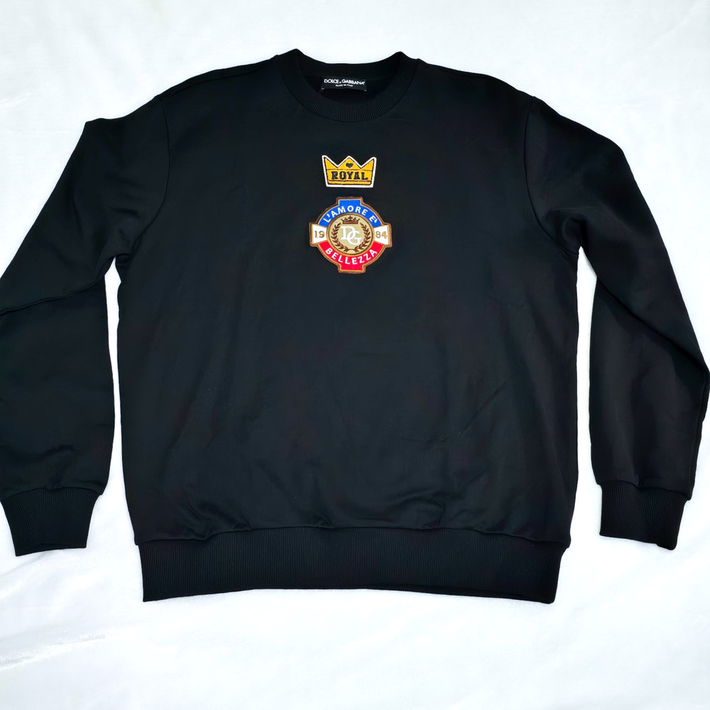 Dolce & Gabbana L’Amore e Bellezza Royal Insignia Crewneck Sweatshirt Size 54